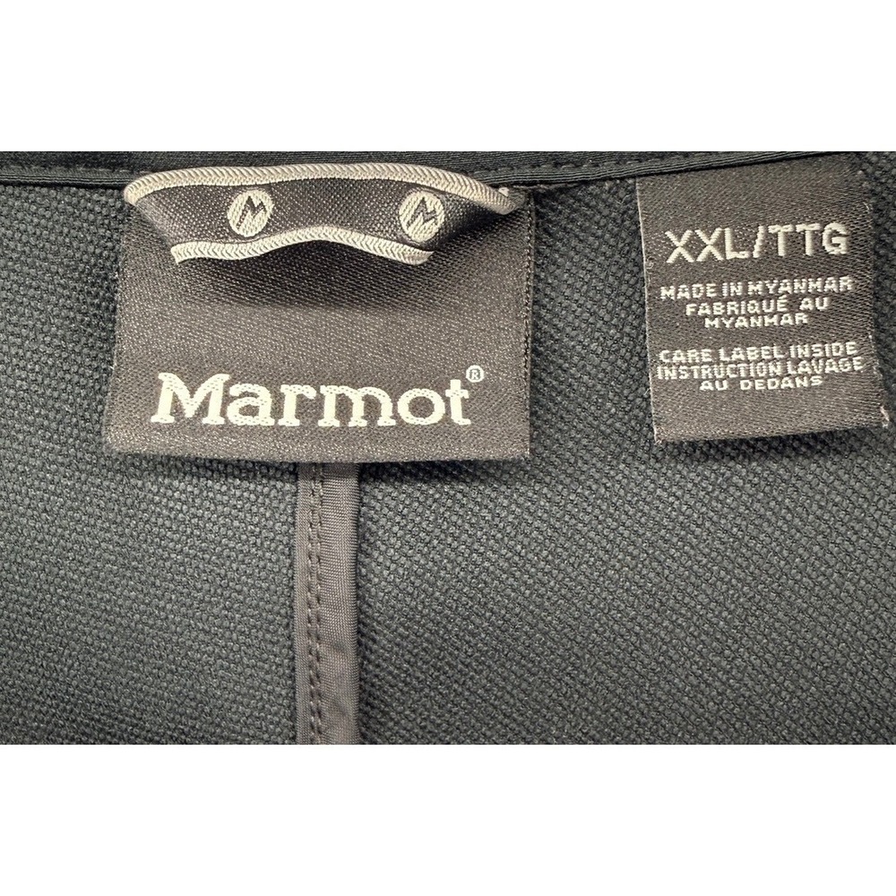 Marmot Jacket Mens XXL Black Softshell Full Zip Tempo Outdoor Activewear Coat‎ - Picture 2 of 9